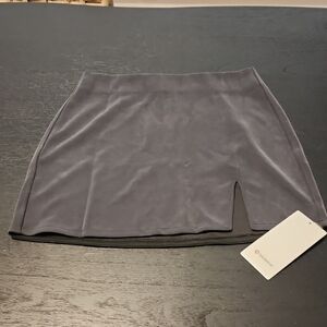 lululemon athletica Charcoal Grey Mini Skirt with Front Slit